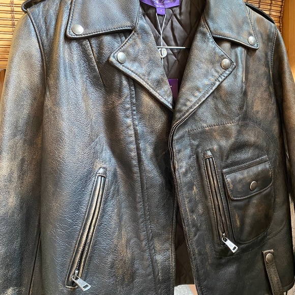 Ralph Lauren Collection Leather Moto Jacket - Picture 3 of 6